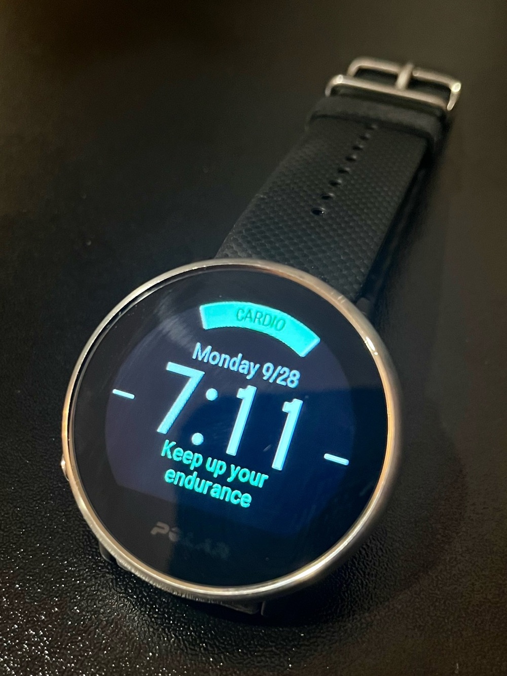 Original Polar Ignite Smartwatch Black Strap and Silver Bezel - Fitness Tracker